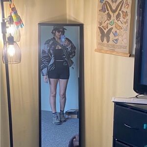 Free People - Hit the Slopes Black and White Patterned Fleece Jacket